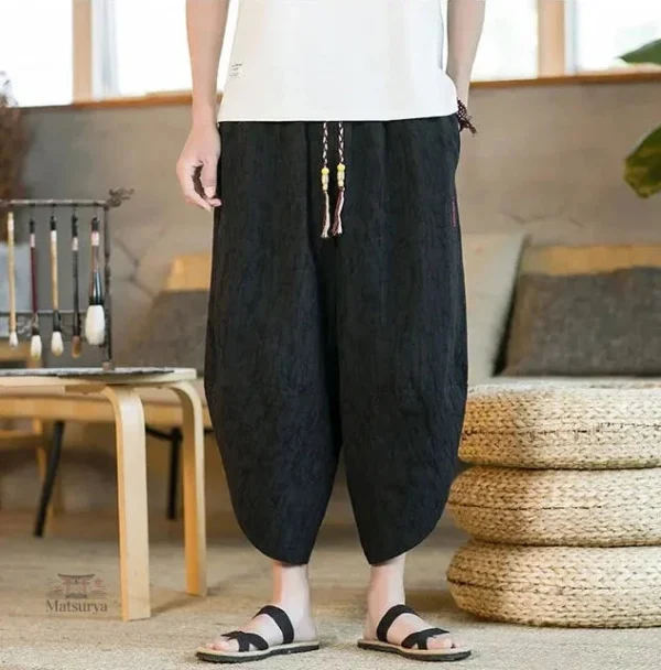 Pantalon homme en tissu japonais authentique