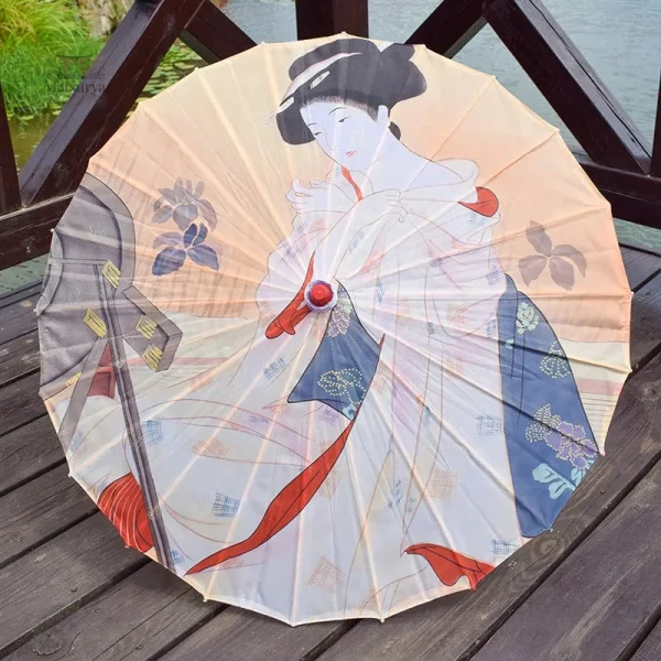 Parapluie japonais traditionnel avec motifs élégants