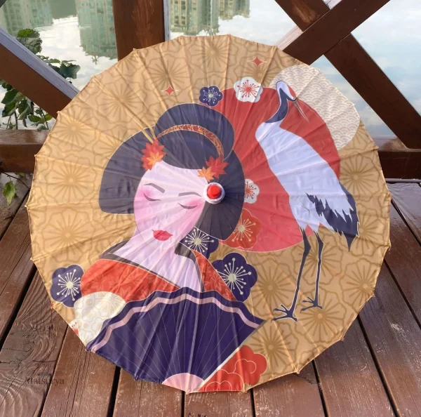 Accessoire japonais, parapluie coloré et stylé pour la pluie