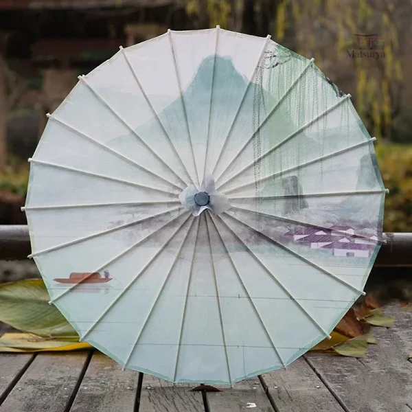 parapluie-japonais-ancien-1 Parapluie japonais ancien en papier traditionnel