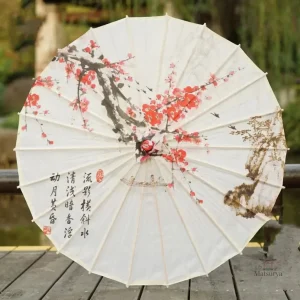 Parapluie japonais sakura aux motifs délicats de fleurs