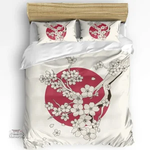 Parure de lit japonaise motifs floraux