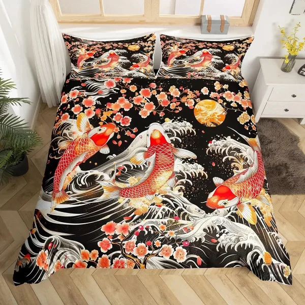 Parure de lit Carpe Koi style japonais
