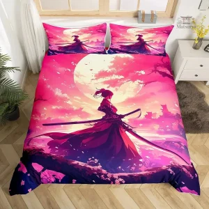 Parure de lit japonaise coucher du soleil