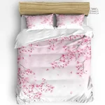 Parure de lit douce rose japonaise