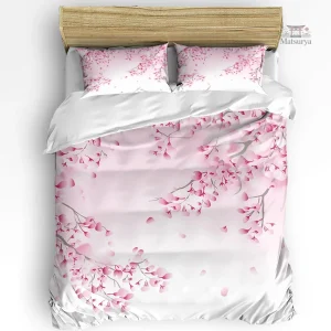 Parure de lit douce rose japonaise