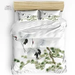 Parure de lit japonaise minimaliste en coton doux