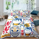 Parure de lit porte-bonheur japonaises