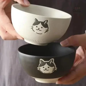 Petit bol japonais design chat