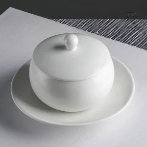 Bol blanc en céramique au style japonais