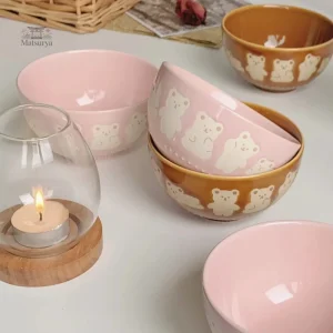 Petit bol japonais avec motif ours