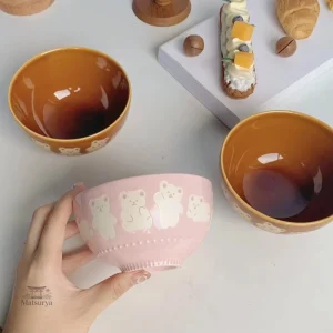 Bol en céramique inspiré du Japon, ours