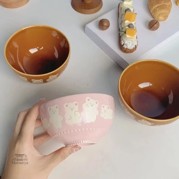 Bol en céramique inspiré du Japon, ours
