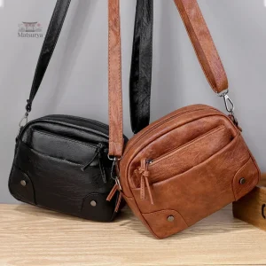 Sac bandoulière cuir japonais élégant