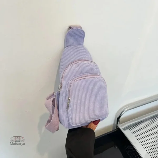 Sac en velours côtelé pour un look chic