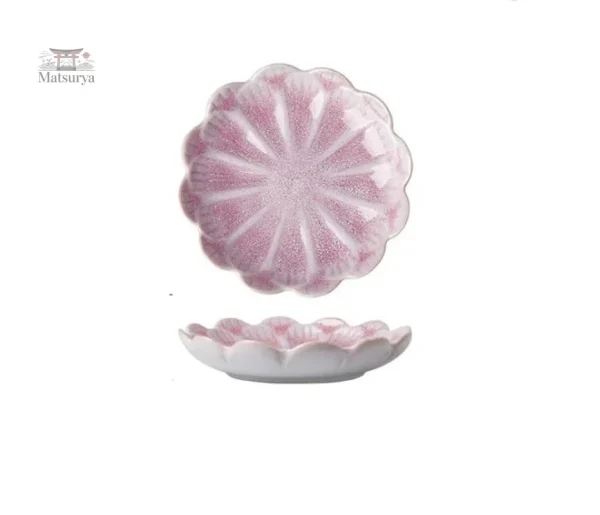 Assiette décorative fleur pour table chic japonaise