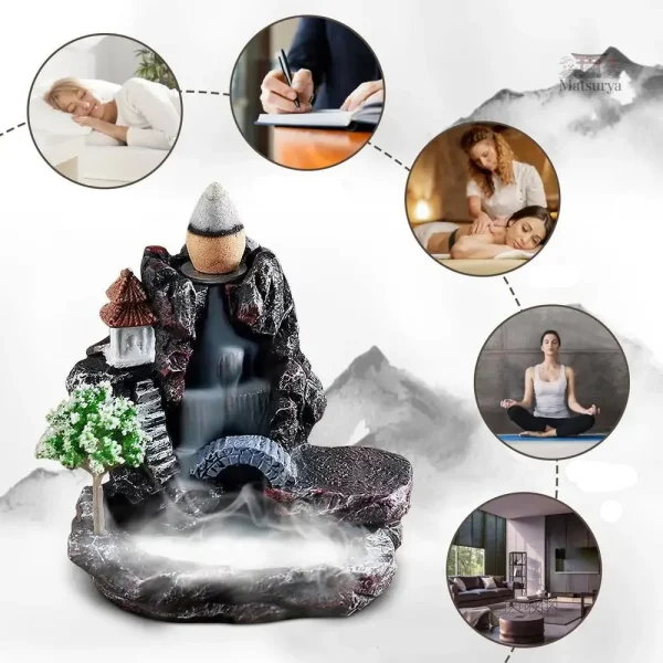 Accessoire zen : petite fontaine pour brûler de l'encens