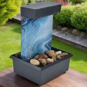Petite fontaine japonaise à galets décorative