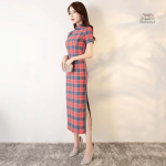 Robe japonaise à carreaux, style traditionnel et moderne