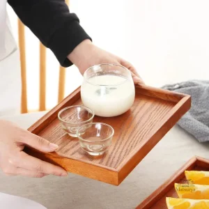 Service à thé traditionnel en bois japonais