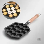 Poêle japonaise takoyaki en fonte pour des boulettes savoureuses