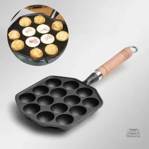 Poêle japonaise takoyaki en fonte pour des boulettes savoureuses