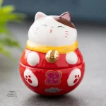 Décoration céramique, chat japonais porte-bonheur