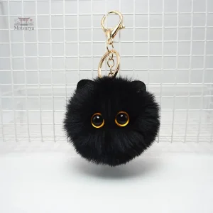 Porte-clé Japonais en forme de chat en peluche adorable