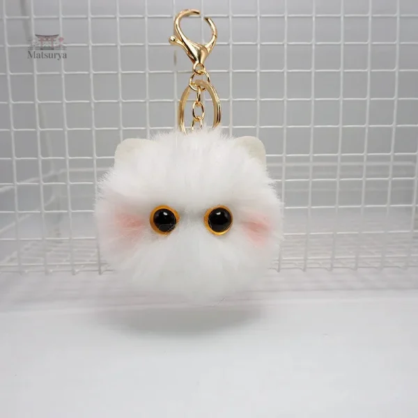 Porte-clé Kawaii peluche à motif de chat, accessoire tendance