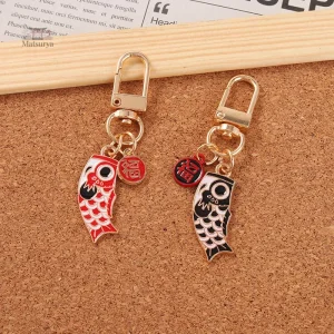 Porte-clef Japonais à breloques colorées