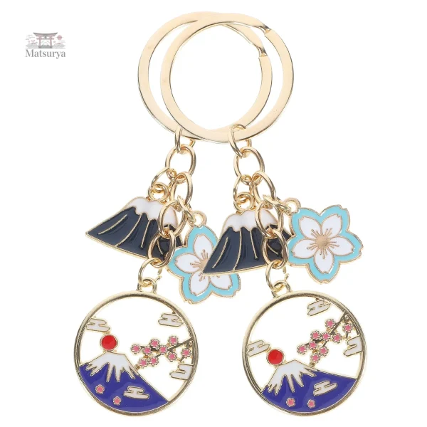 Porte-clés Japonais avec motif Mont Fuji