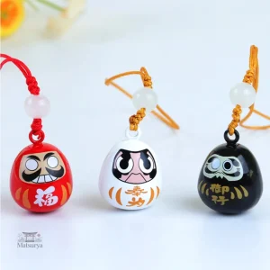 Porte-clef Daruma japonais en pendentif traditionnel