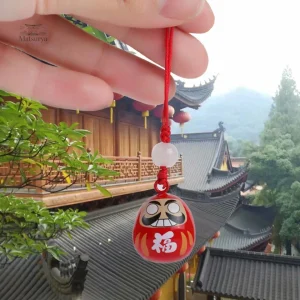 Pendentif Daruma coloré pour porte-clef