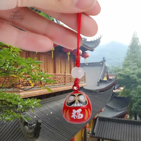 Pendentif Daruma coloré pour porte-clef