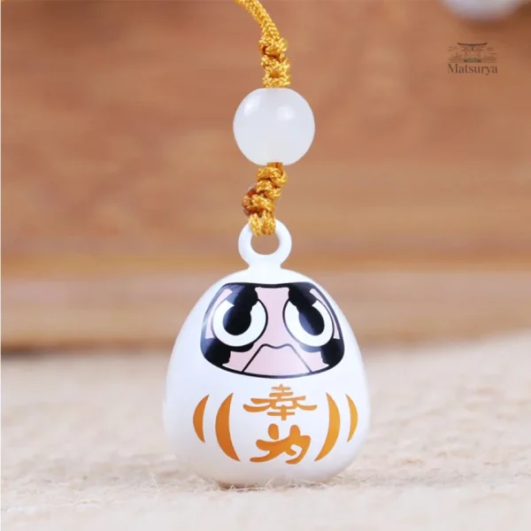 Accessoire porte-clef Daruma symbolique et décoratif