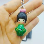 Porte-clef Kokeshi, accessoire japonais artisanal