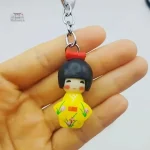 Porte-clef Japonais, design Kokeshi unique