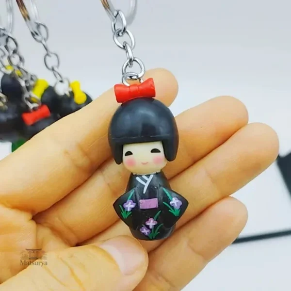 Porte-clef Japonais, petite figurine Kokeshi