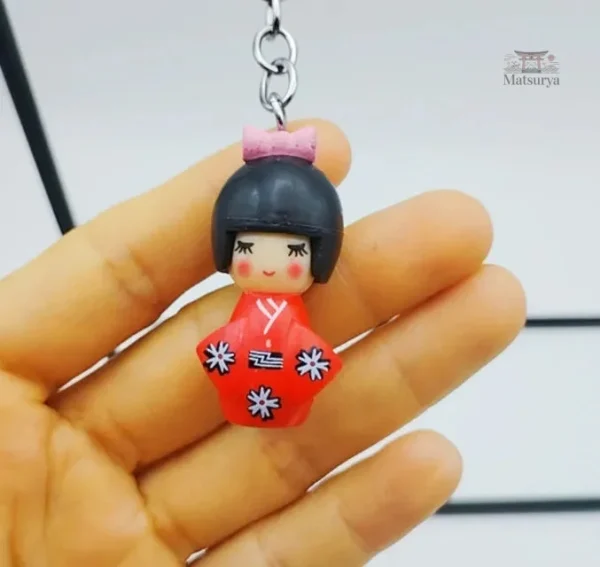 Porte-clef Kokeshi, objet décoratif japonais