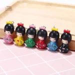 Porte-clef Japonais, style Kokeshi traditionnel et charmant