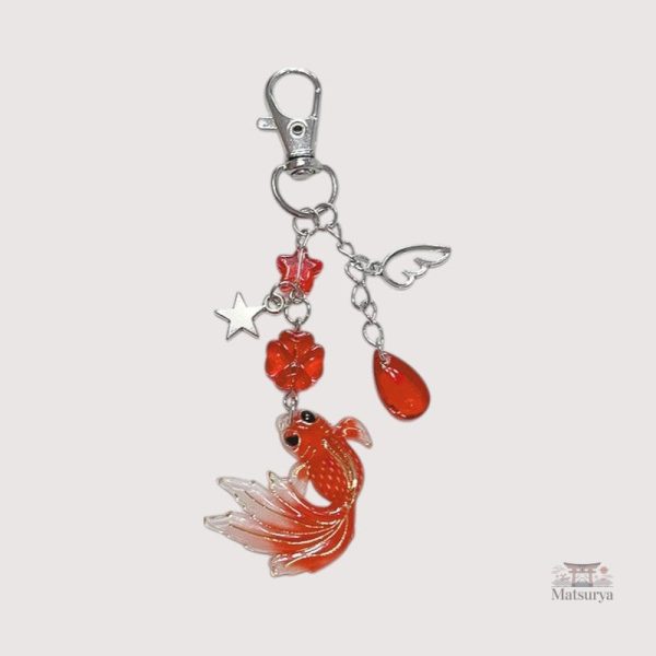 Porte-clés japonais, design inspiré des carpes Koi colorées