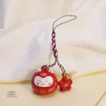 Porte-clés Chat et Sakura, accessoire japonais tendance