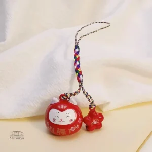 Porte-clés Chat et Sakura, accessoire japonais tendance