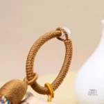 Porte-clés japonais, chat en bois, accessoire tendance