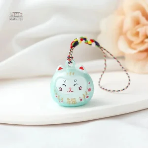 Accessoire porte-clés en forme de chat chanceux