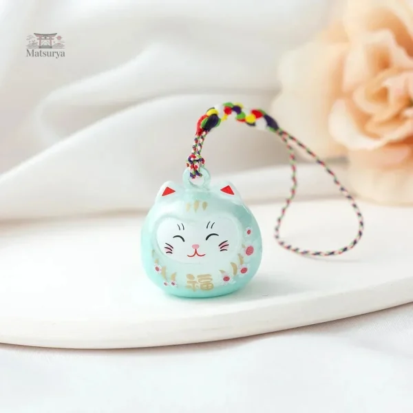 Accessoire porte-clés en forme de chat chanceux