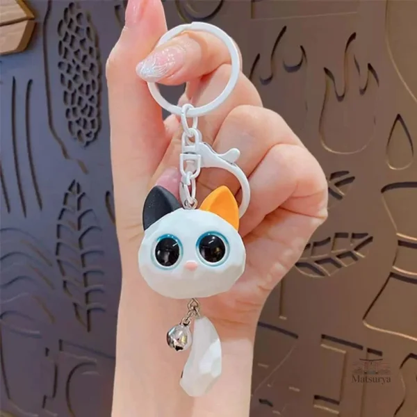 Porte-clés japonais avec motif de chaton charmant