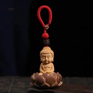 Porte-clés Bouddha Japonais décoratif en métal