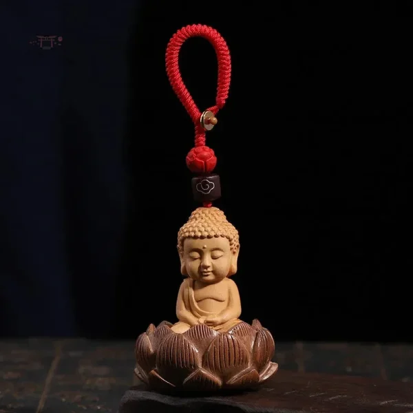Porte-clés Bouddha Japonais décoratif en métal