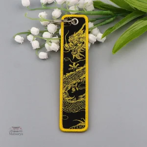 Porte-clés brodé dragon japonais